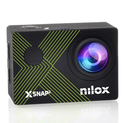 Nilox 4K Ultra HD 8MP Action-Kamera, LCD-Bildschirm, 64 GB, WiFi-Stabilisator, Schwarz