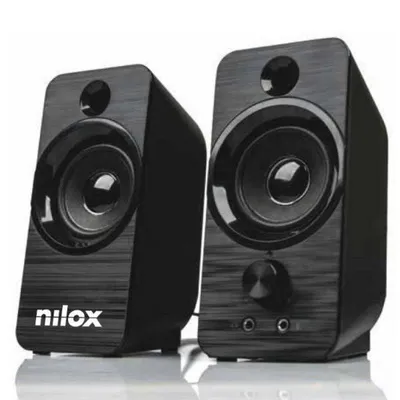 Nilox 6W schwarze Desktop-Lautsprecher