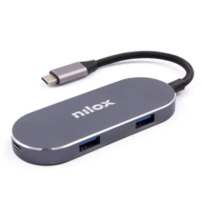 Nilox NXDSUSBC01 USB-C-Dockingstation, Grau