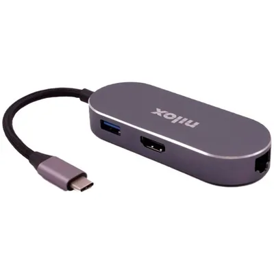 Nilox Mini-Dockingstation HDMI/USB-C/RJ-45/USB 3.0