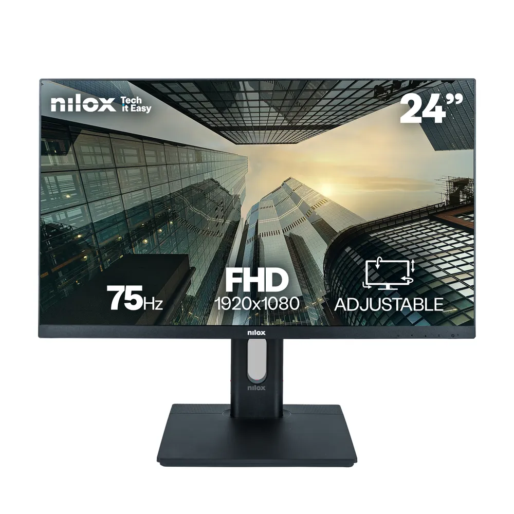 Nilox NXM24REGWEB01 23,8″ 1080p 75Hz IPS Webcam-Lautsprecher VESA-Höhenverstellung