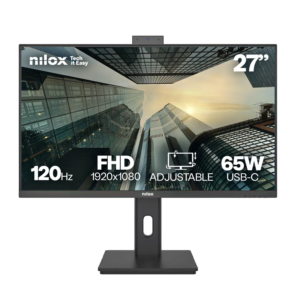Monitor Nox 27" FHD 120Hz IPS USB-C Webcam Lautsprecher ergonomisch
