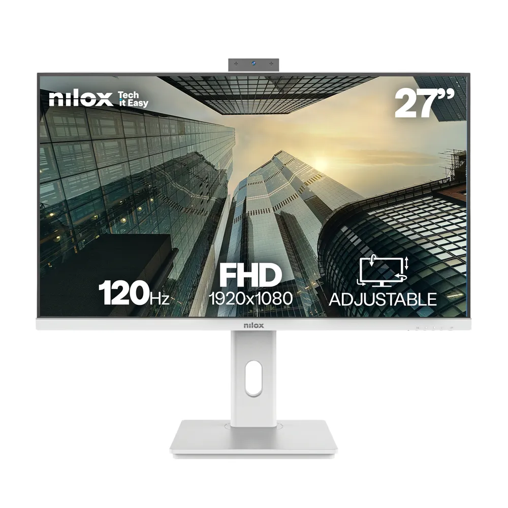 Monitor [Marke nicht angegeben] 27" Full HD 120Hz IPS Weiß Lautsprecher Kamera VESA