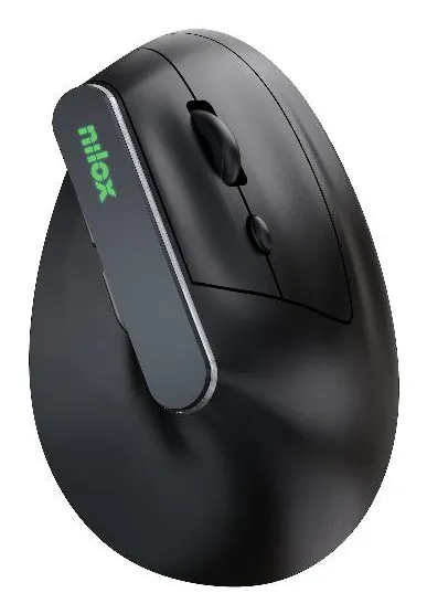 Maus Nilox NXMOEVR01B Wireless Dual Bluetooth 1600 DPI Schwarz RGB 6 Tasten