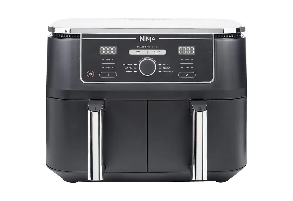 NINJA Heißluftfritteuse Foodi AF400EU Dual Zone Airfryer, 2470 W, mit 6 Programmen, 9,5 L für bis 8 Personen