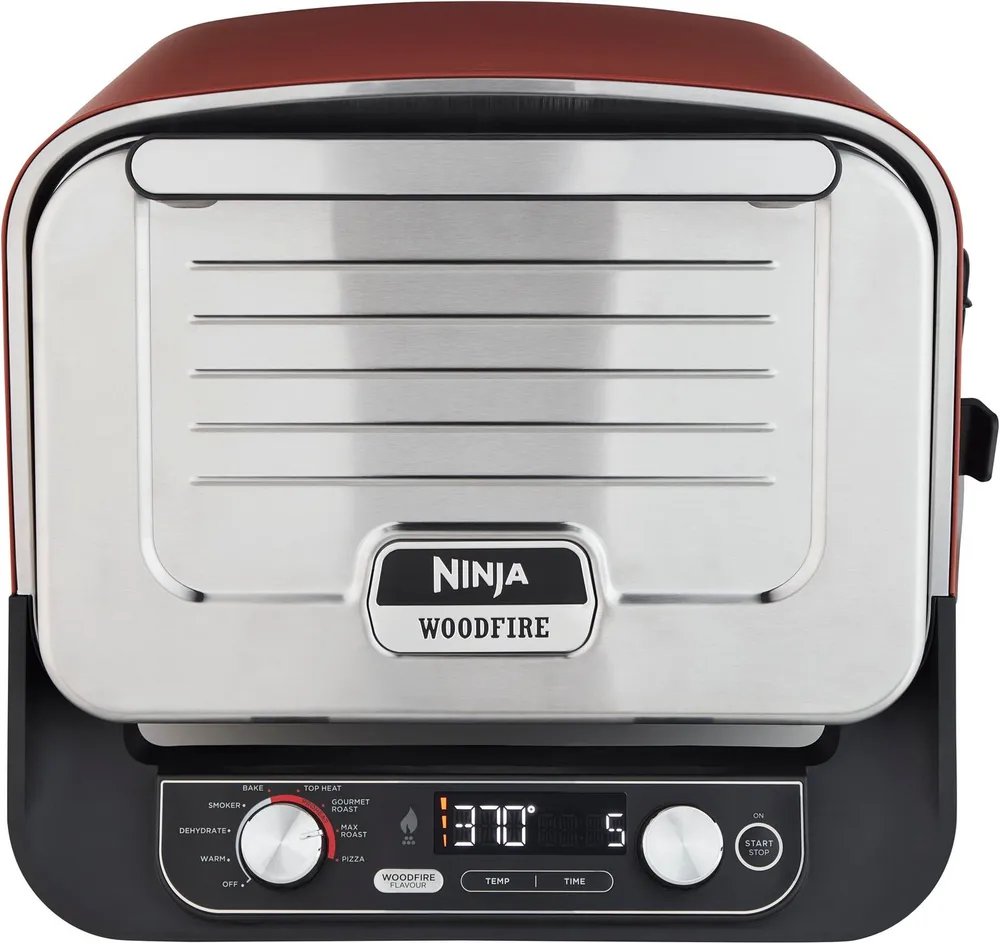 NINJA Multiofen OO101EU, Elektrischer Outdoor Pizzaofen und Smoker, 8-in-1: Pizza, Schmoren, Max Roast, Grillen, Backen/Rösten, Smoken, Dörren&Warmhalten