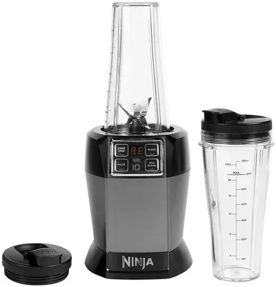 NINJA Smoothie-Maker BN495EU, 1000 W, incl. 2 x 0,7 L Becher & Becherdeckel mit Ausguss, mit Auto-iQ