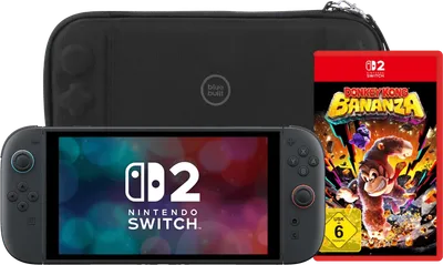 Nintendo Switch 2 + Donkey Kong Bananza + BlueBuilt Schutzhülle