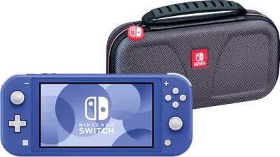 Nintendo Switch Lite Blau + Bigben Schutztasche
