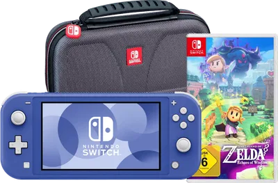 Nintendo Switch Lite Blau + Zelda: Echoes of Wisdom + Bigben Schutztasche