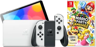 Nintendo Switch OLED Weiß + Mario Party Jamboree