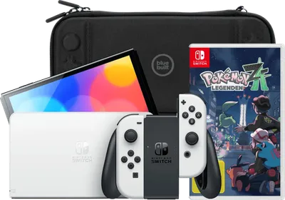 Nintendo Switch OLED Weiß + Pokémon-Legenden: Z-A + BlueBuilt Schutzhülle
