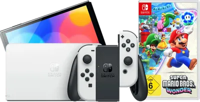 Nintendo Switch OLED Weiß + Super Mario Bros. Wonder