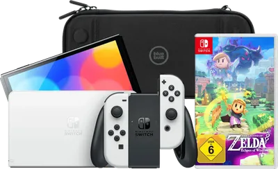 Nintendo Switch OLED Weiß + Zelda: Echoes of Wisdom + BlueBuilt Schutzhülle