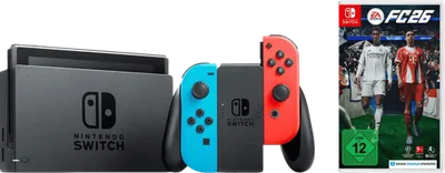 Nintendo Switch Rot/Blau + EA Sports FC 26