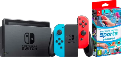 Nintendo Switch Rot/Blau + Nintendo Switch Sports