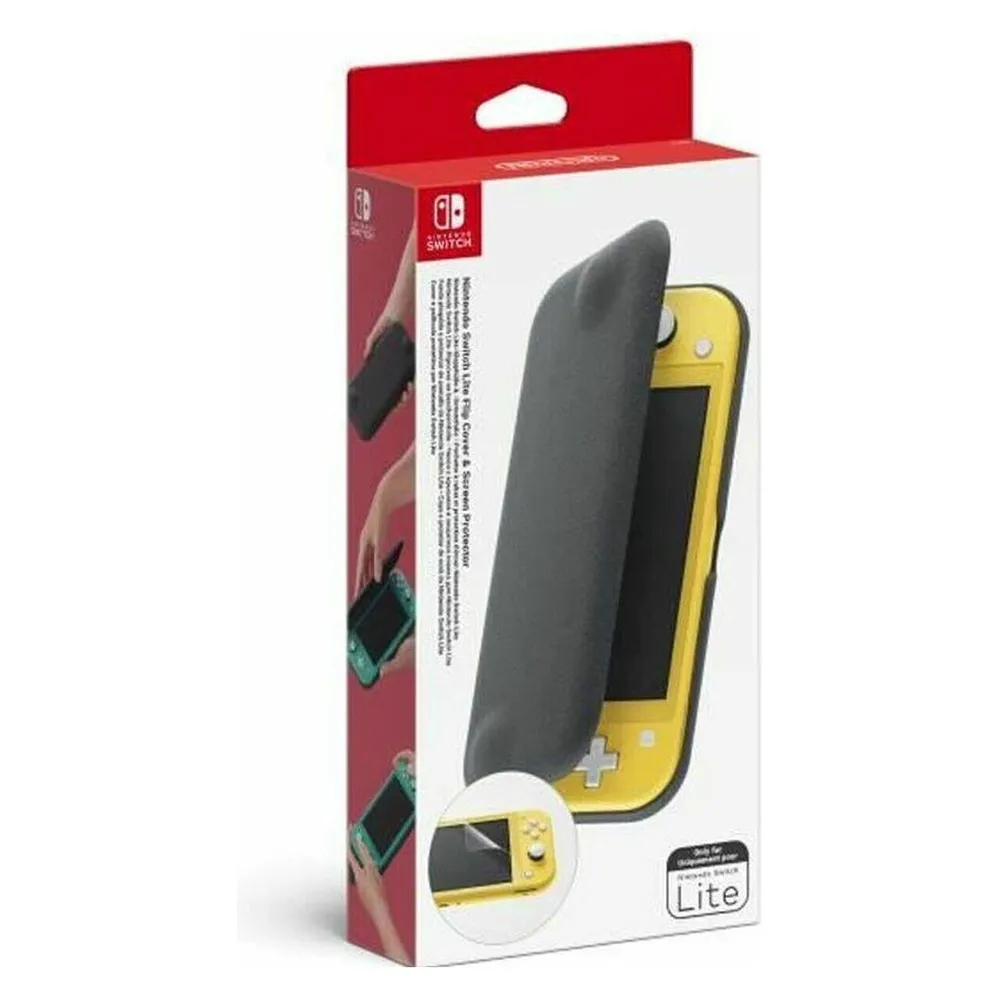 Switch Lite Klapphülle & Schutzfolie grau Tasche