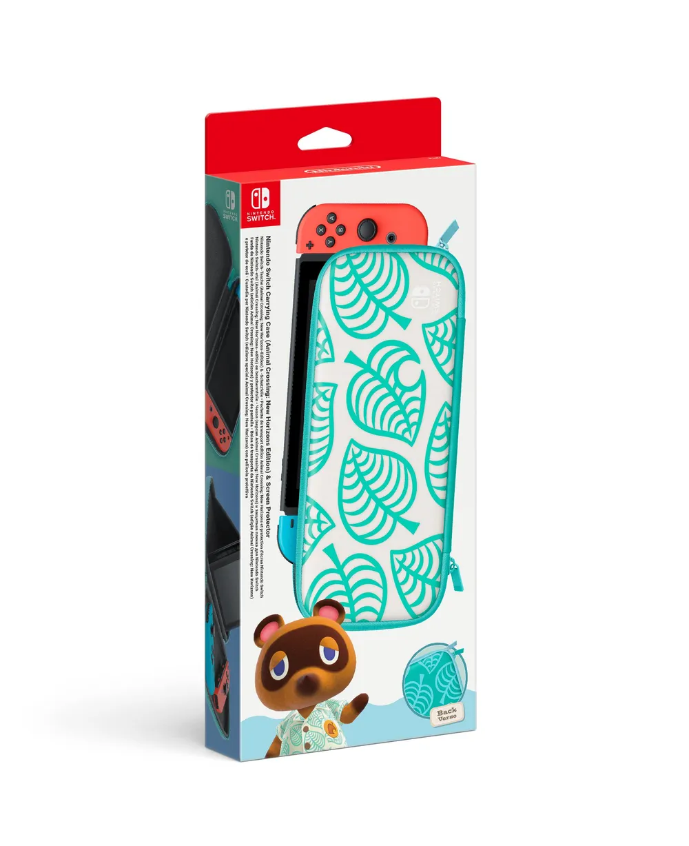 Switch-Tasche (Animal Crossing: New Horizons-Edition) & -Schutzfolie