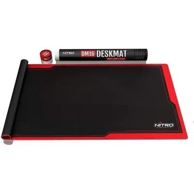Mauspad Nitro Concepts DM16 Schwarz Rot 1600x800 mm Gaming Anti-Rutsch