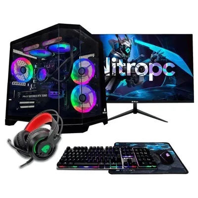 Desktop-PC Nitropc Pack Advanced AMD Ryzen 7 5800X 32GB 1TB SSD RTX 5060 Ti Windows 11 Monitor 24"