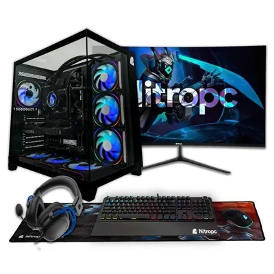 Desktop-PC Nitropc Pack Extremo AMD Ryzen 7 7800X3D 32GB 2TB M.2 RTX 5070 Windows 11 27"