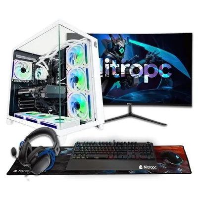 Desktop-PC Nitropc Pack Extremo AMD Ryzen 7 7800X3D 32GB 2TB SSD RTX 5070 Windows 11 Weiß