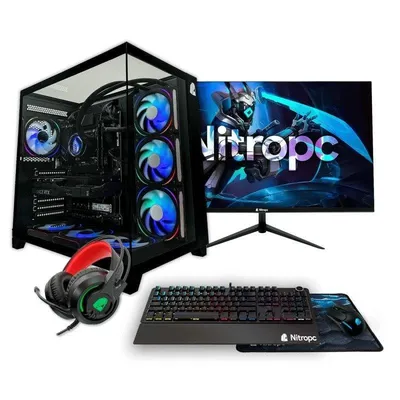 Desktop-PC Nitropc Pack Extremo Intel Core i5-14400F 32GB 1TB SSD RTX 5060 Windows 11 24"