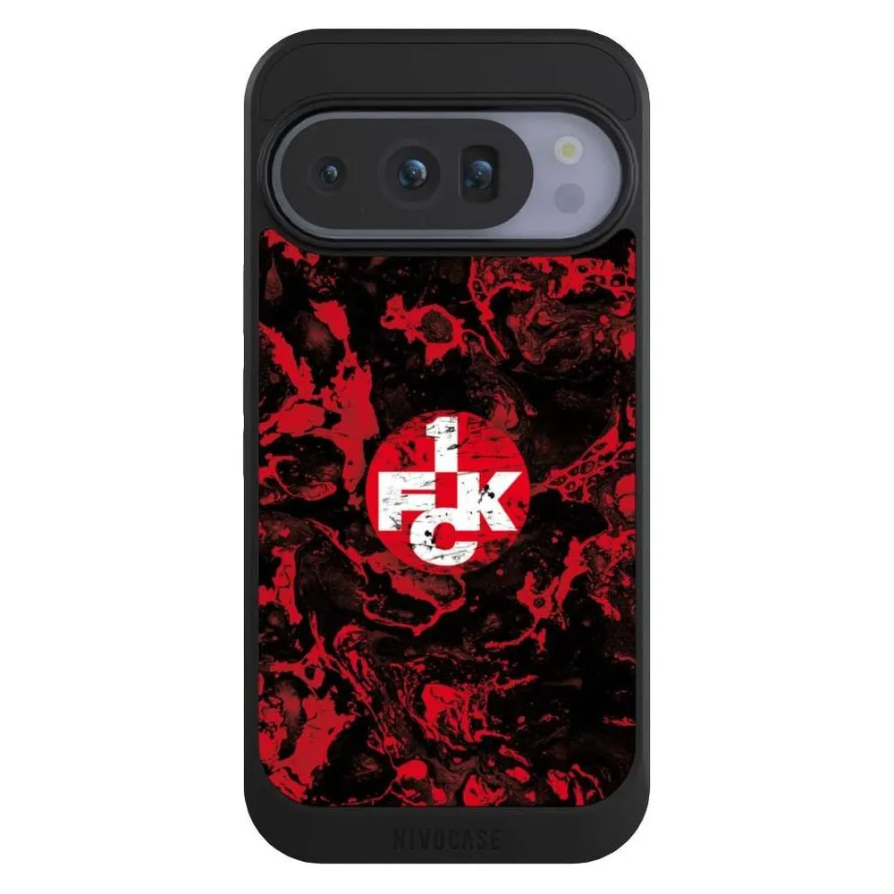 Nivocase Hülle für Google Pixel 10 Pro Handyhülle NIVOcore Case Schwarz 1. FC Kaiserslautern 1. FCK Logo (Google Pixel 10 Pro)