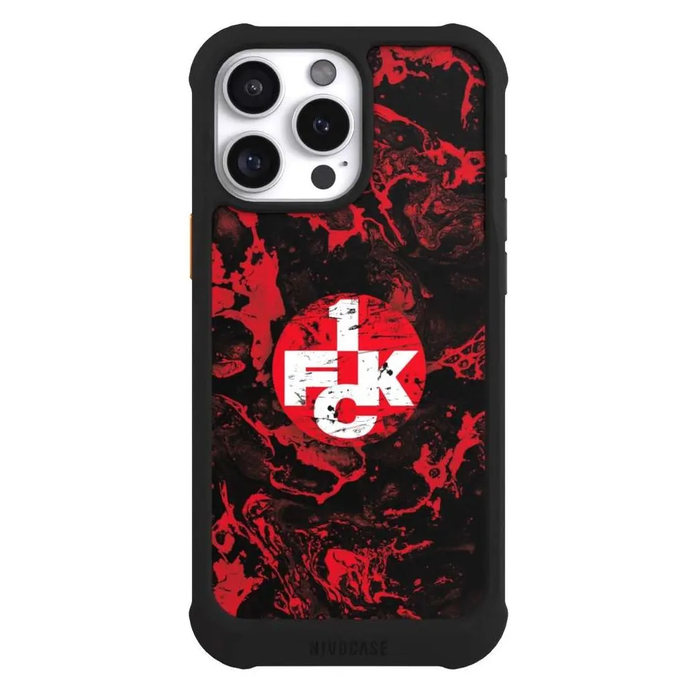 Nivocase Hülle für Apple iPhone 16 Pro Max Stossfeste Handyhülle NIVOmax Case Schwarz 1. FC Kaiserslautern (Apple iPhone 16 Pro Max)
