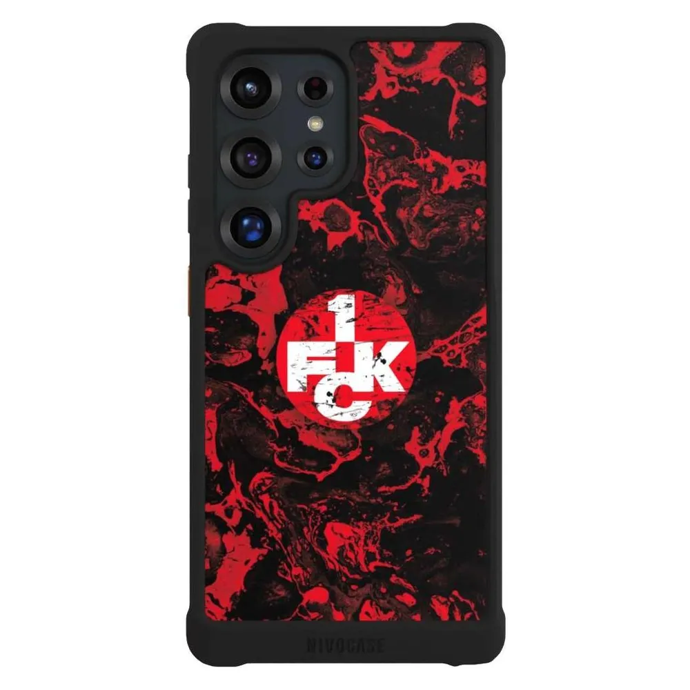 Nivocase Hülle für Samsung Galaxy S25 Ultra Stossfeste Handyhülle NIVOmax Case Schwarz 1. FC Kaiserslautern (Samsung Galaxy S25 Ultra)