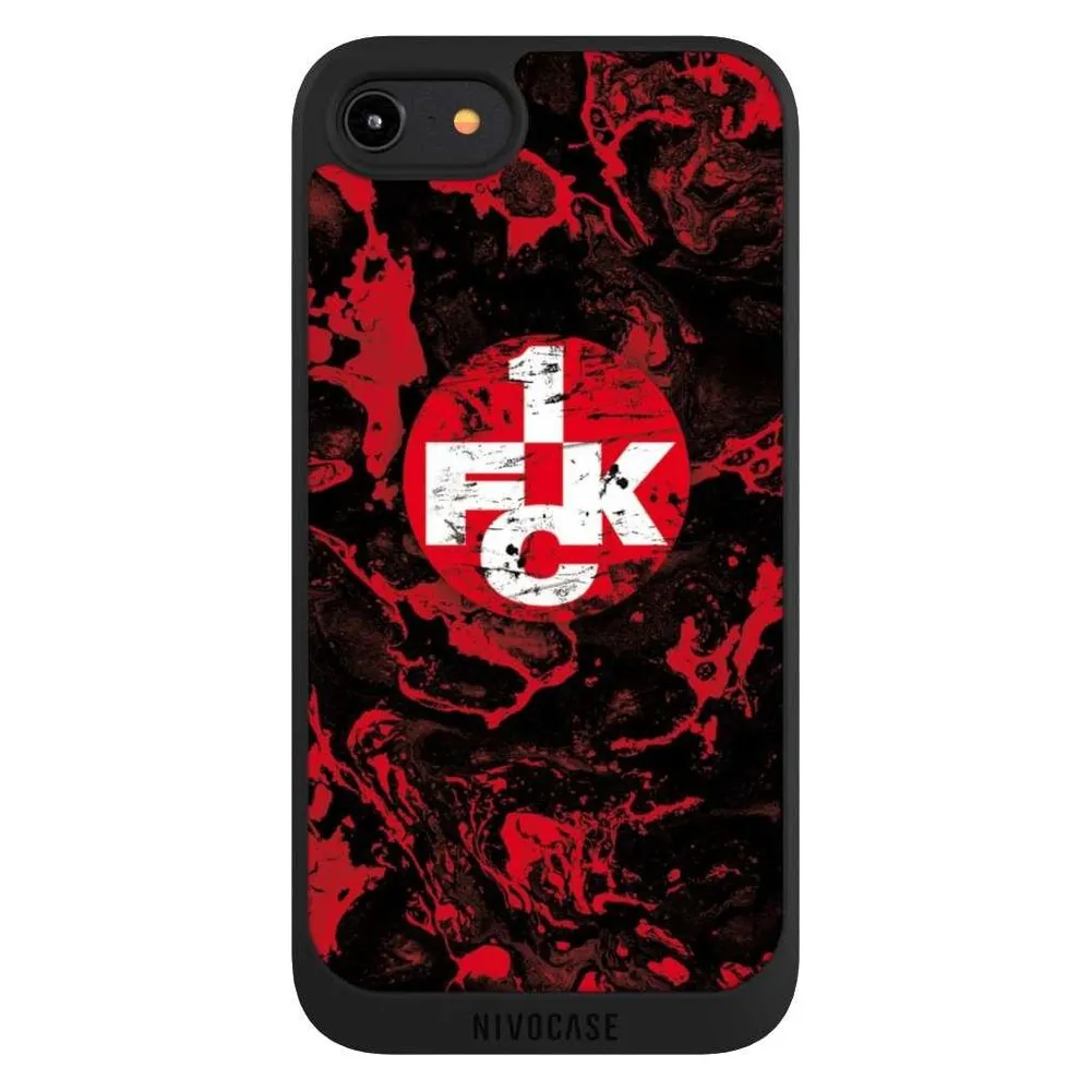 Nivocase Handyhülle für Apple iPhone 8 Hülle NIVOpure Case Schwarz 1. FC Kaiserslautern 1. FCK Logo (Apple iPhone 8)