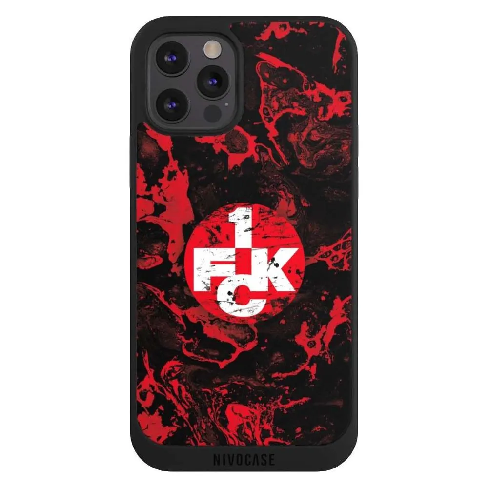 Nivocase Handyhülle für Apple iPhone 12 Pro Max Hülle NIVOpure Case Schwarz 1. FC Kaiserslautern 1. FCK (Apple iPhone 12 Pro Max)