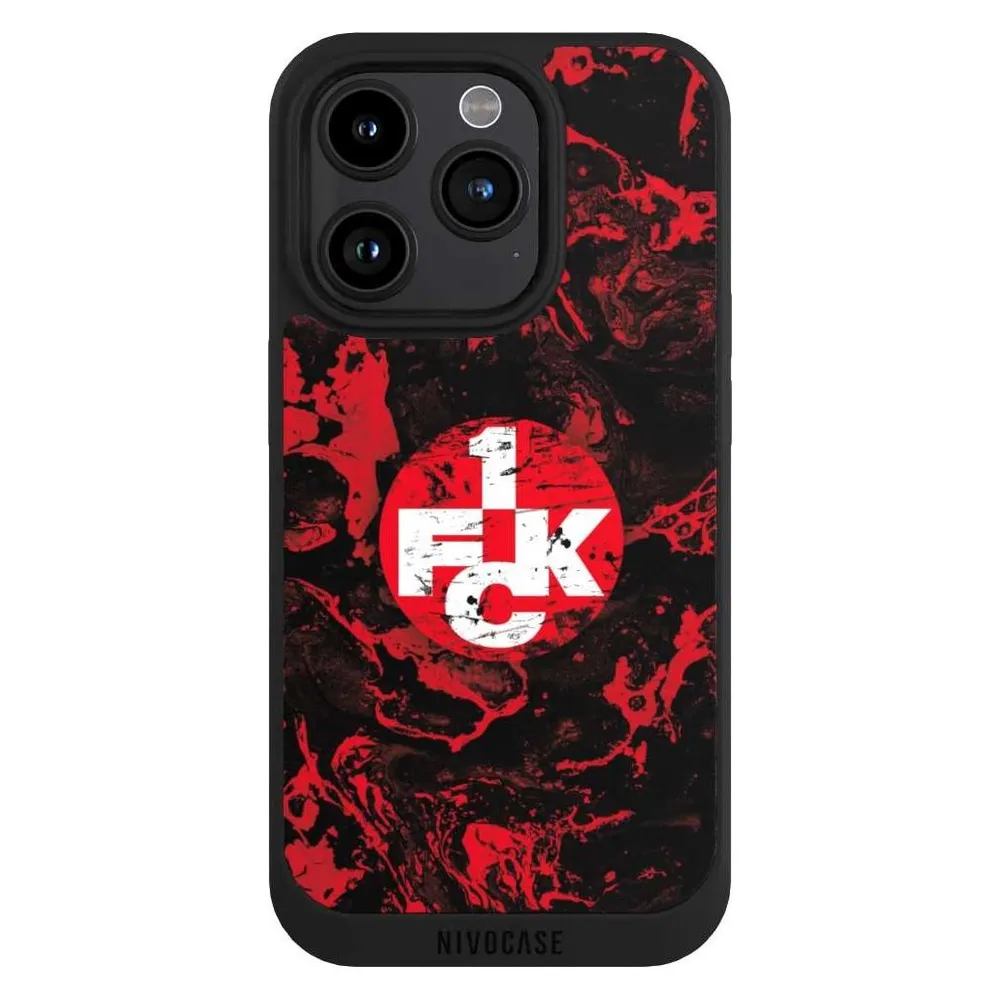 Nivocase Handyhülle für Apple iPhone 15 Pro Hülle NIVOpure Case Schwarz 1. FC Kaiserslautern 1. FCK Logo (Apple iPhone 15 Pro)