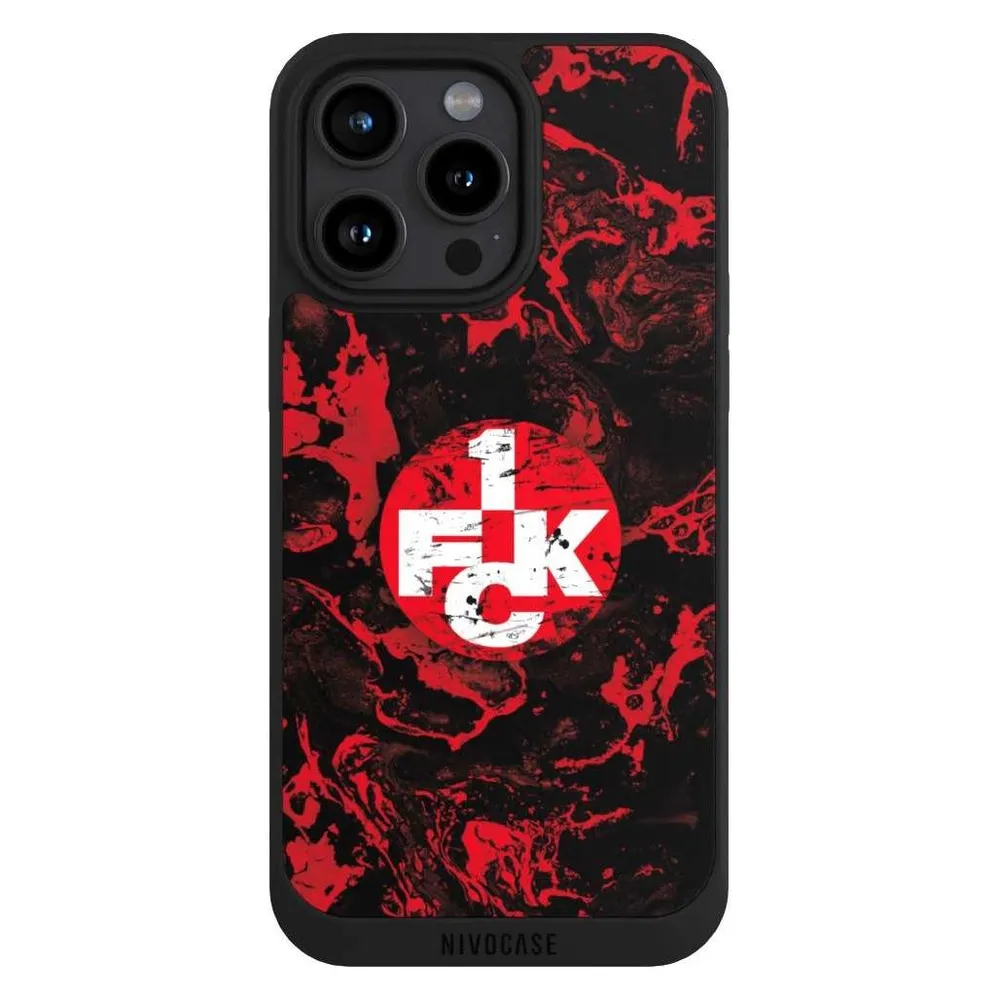Nivocase Handyhülle für Apple iPhone 15 Pro Max Hülle NIVOpure Case Schwarz 1. FC Kaiserslautern 1. FCK (Apple iPhone 15 Pro Max)