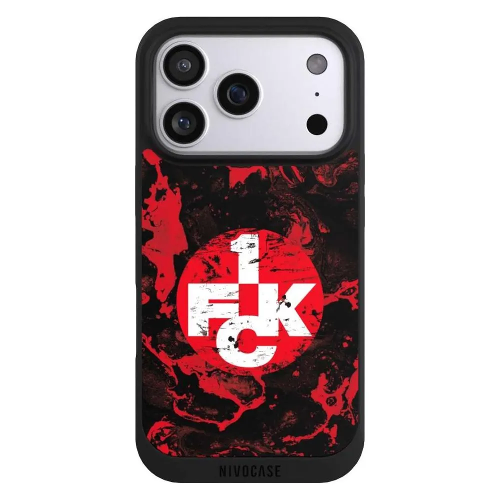 Nivocase Handyhülle für Apple iPhone 17 Pro Hülle NIVOpure Case Schwarz 1. FC Kaiserslautern 1. FCK Logo