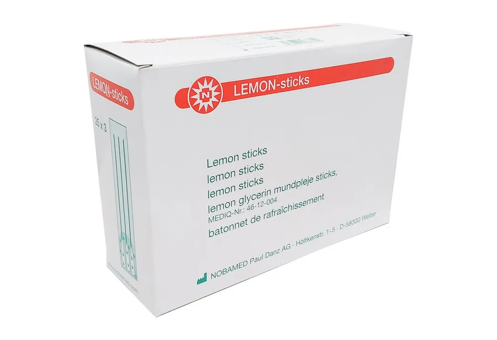 Nobamed Mundpflegecenter Lemon-Sticks Mundpflegestäbchen, 25-tlg.