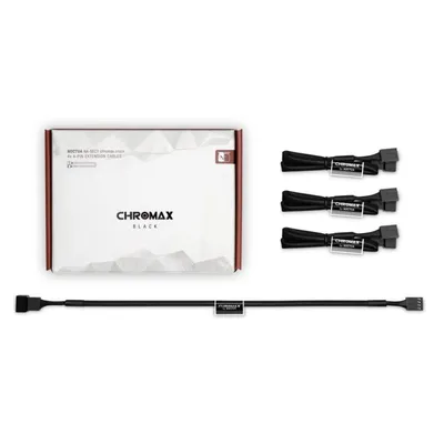 Verlängerung Noctua NA-SEC1 CHROMAX.BLACK 4-polig 300 mm Schwarz