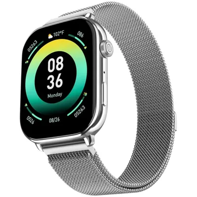 Noise Pulse 4 Max Bluetooth Silber Link Armband SpO2 Herzfrequenz Schlaftracking
