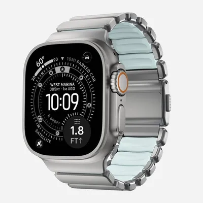 Nomad Armband Titan Natural für Apple Watch Ultra 1-11 und SE