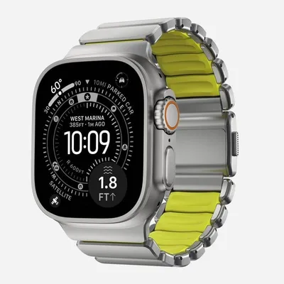 Armband Nomad Stratos Band für Apple Watch Titan Natur