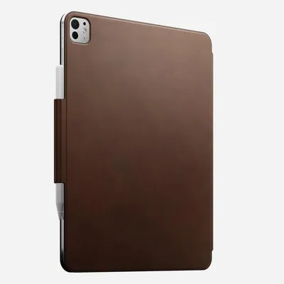 Tablet-Hülle Nomad Leather Folio iPad Pro 13 Zoll Braun Magnetverschluss