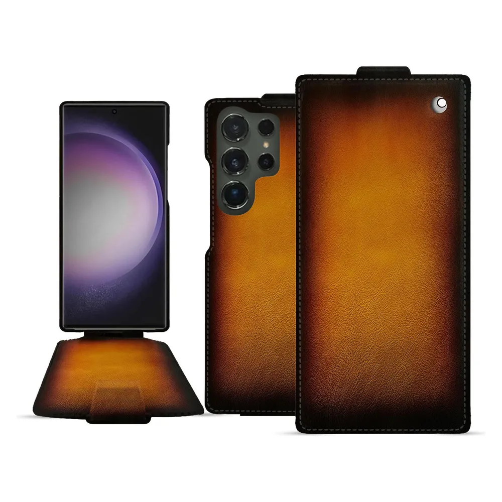 Noreve Lederschutzhülle vertikal (Samsung Galaxy S24 Ultra)