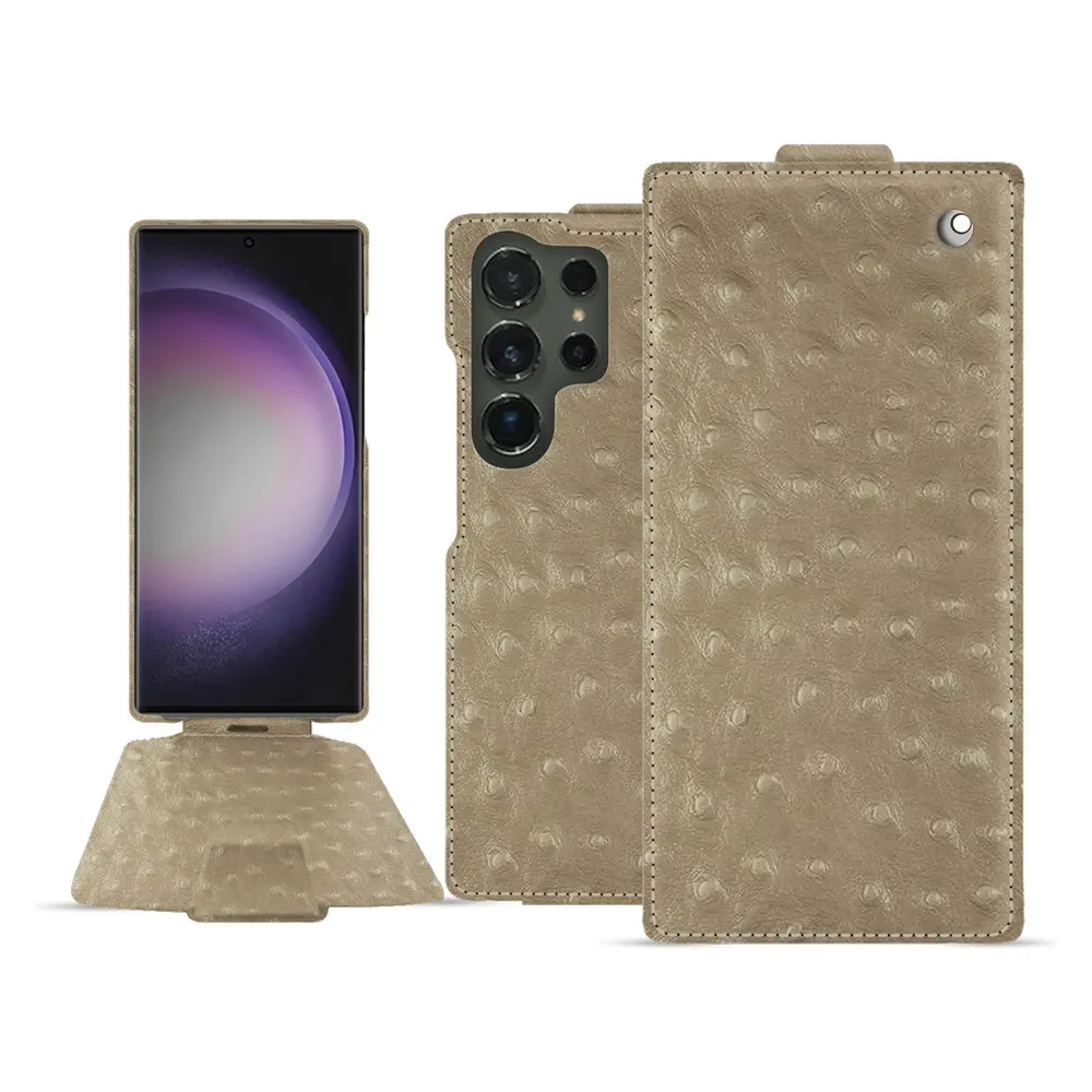 Noreve Lederschutzhülle vertikal (Samsung Galaxy S24 Ultra)