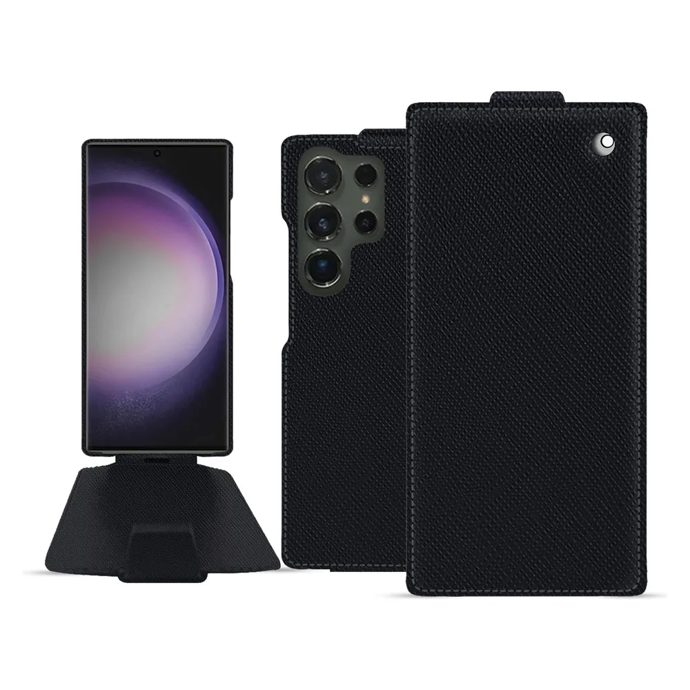 Noreve Lederschutzhülle vertikal (Samsung Galaxy S24 Ultra)