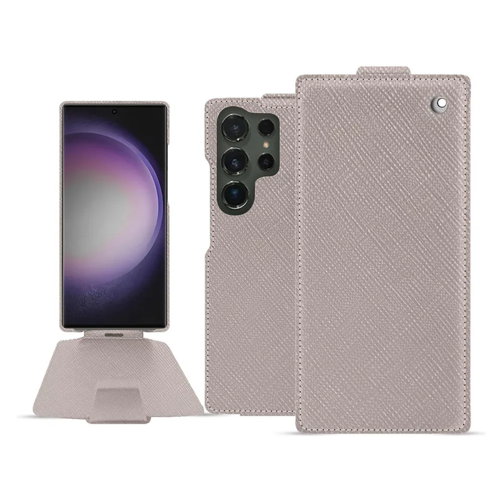 Noreve Lederschutzhülle vertikal (Samsung Galaxy S24 Ultra)