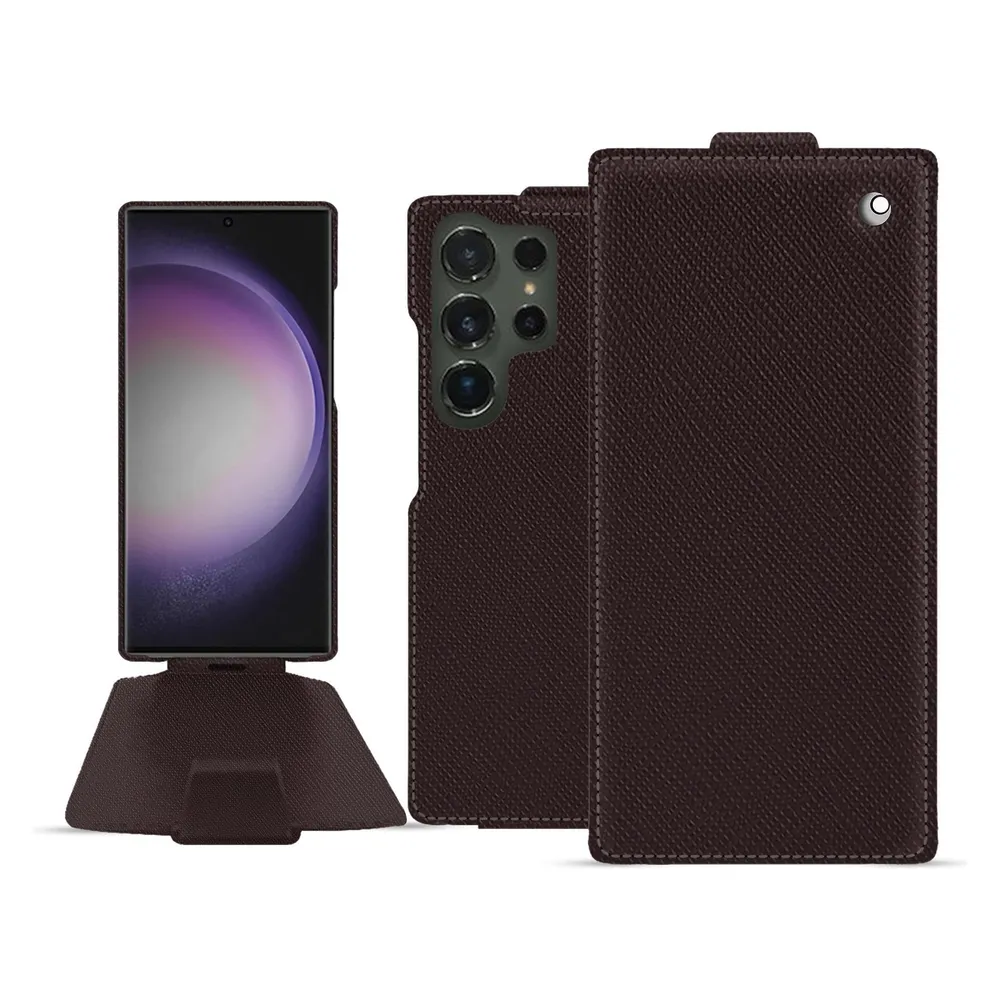 Noreve Lederschutzhülle vertikal (Samsung Galaxy S24 Ultra)