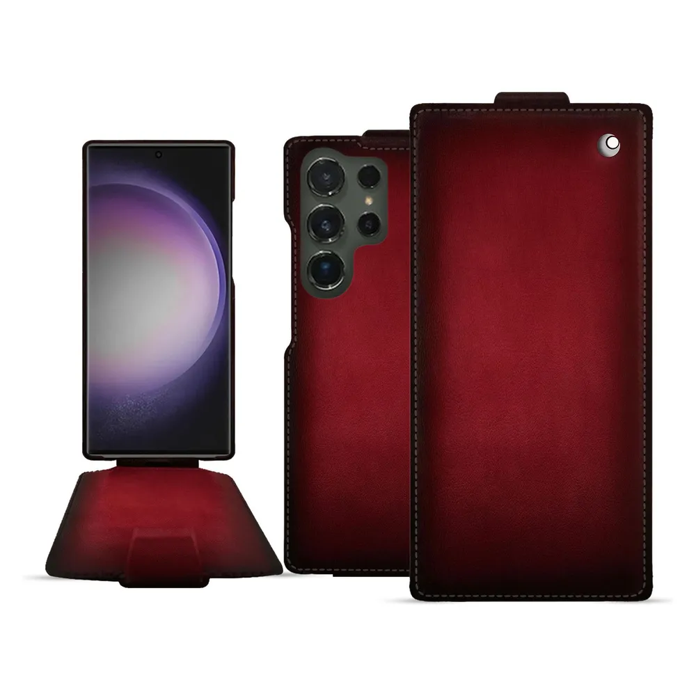Noreve Lederschutzhülle vertikal (Samsung Galaxy S24 Ultra)