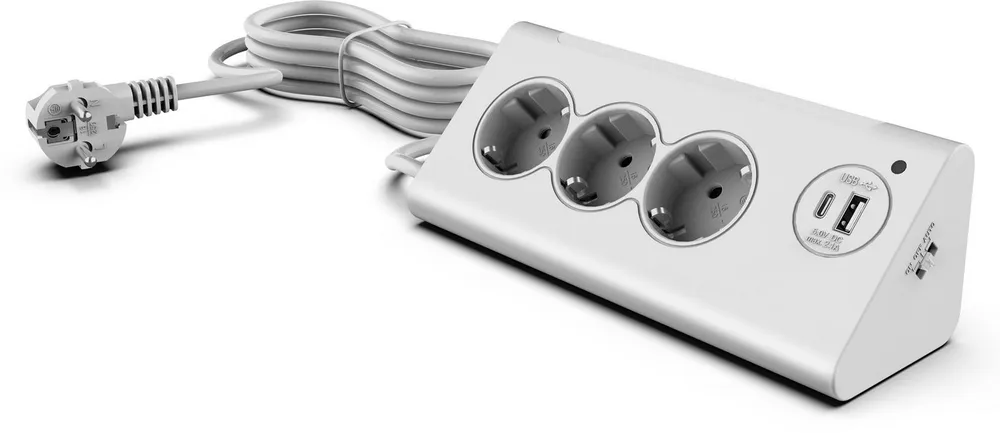 Northpoint Northpoint Ecksteckdosenleiste LED USB USB-C 3 Steckdosen Smarte Dreifach-Steckdosenleiste