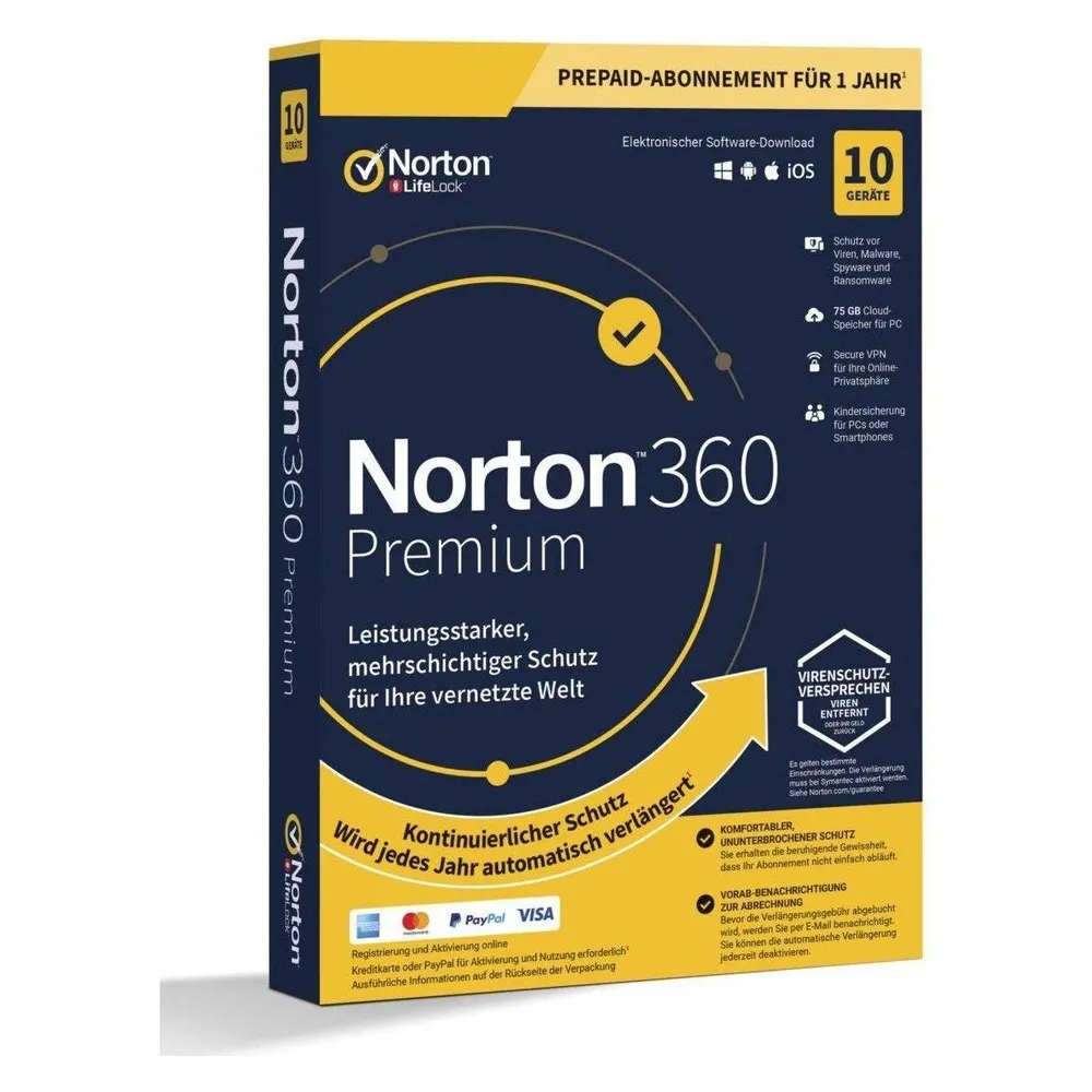 Software Norton 360 Premium 10 Geräte 12 Monate ESD