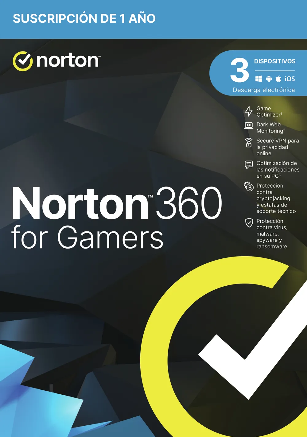 Antivirus Norton 360 for Gamers 1 Lizenz Physisch Windows Mac Android iOS